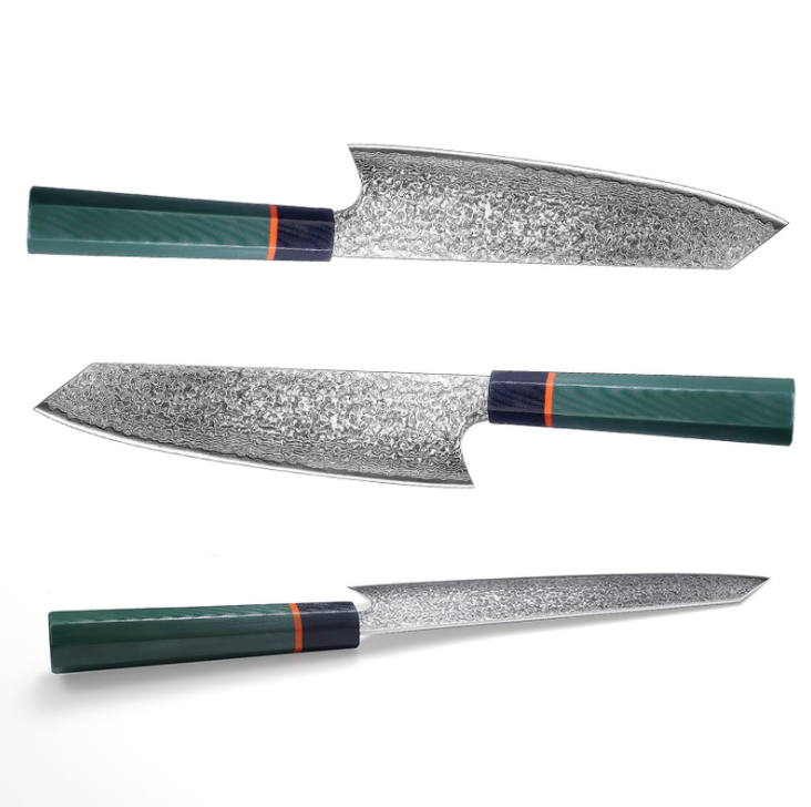Coltello da chef Bunkabocho, acciaio inossidabile, coltello da cucina Damasco